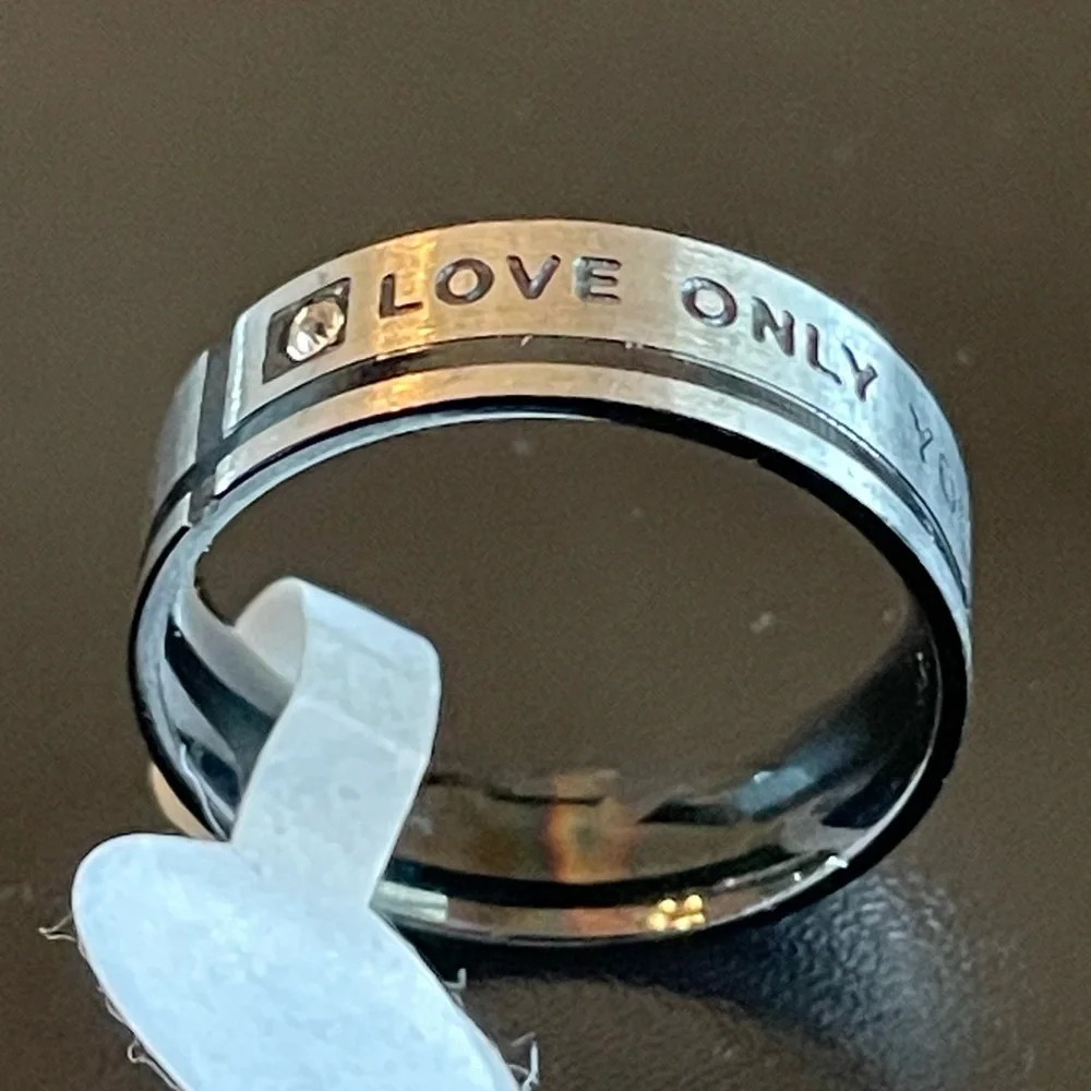6mm Love Only You CZ men ring size 7 - Picture 2 of 9